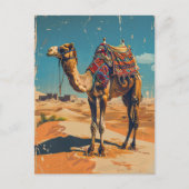ヴィンテージラクダレトロデザートデクページ ポストカード (正面)