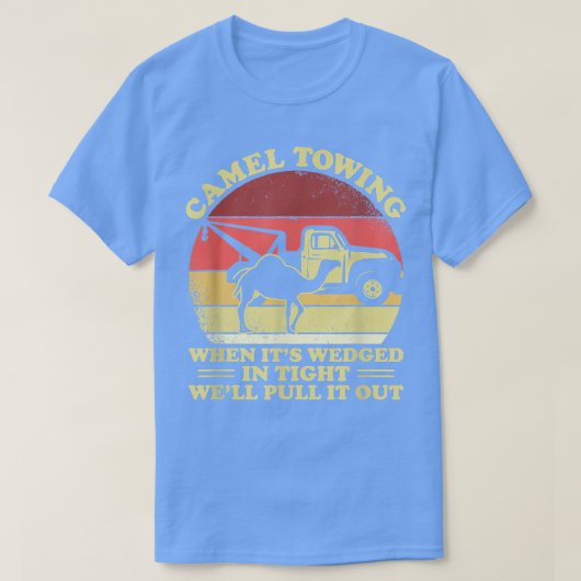 ヴィンテージラクダ牽引ユーモアトウトラック Tシャツ (デザイン正面)