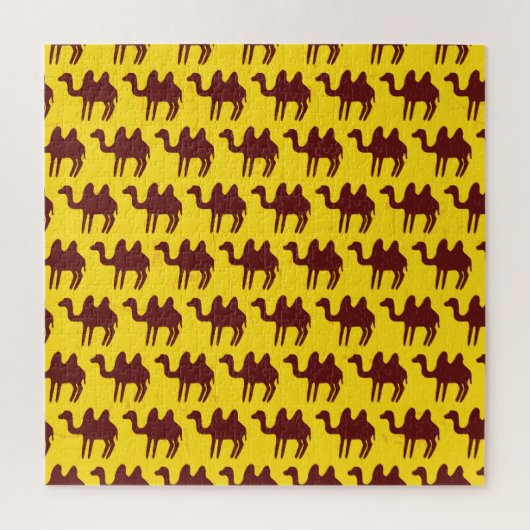 ヴィンテージラクダ:砂漠インスパイアのパターン。 ジグソーパズル (縦)