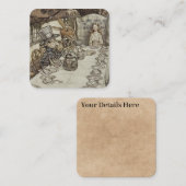 ヴィンテージラクハム不機嫌ティーパーティーアリスinワンダーランド スクエア名刺 (正面/裏面)