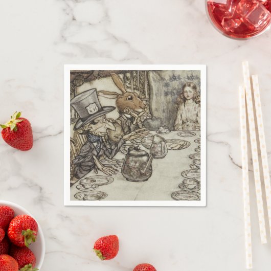 ヴィンテージラクハム不機嫌ティーパーティーアリスinワンダーランド スタンダードカクテルナプキン (インサイチュ)