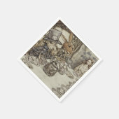 ヴィンテージラクハム不機嫌ティーパーティーアリスinワンダーランド スタンダードカクテルナプキン (角)