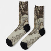 ヴィンテージラクハム不機嫌ティーパーティーアリスinワンダーランド ソックス (左)