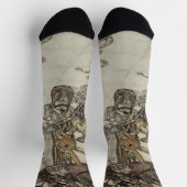 ヴィンテージラクハム不機嫌ティーパーティーアリスinワンダーランド ソックス (上部)