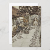 ヴィンテージラクハム不機嫌ティーパーティーアリスinワンダーランド 招待状 (正面/裏面)