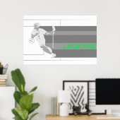 ヴィンテージラクロスフルフィールドストライプポスター ポスター (ホームオフィス)