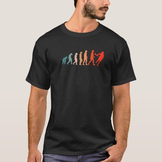 ヴィンテージラクロス進化ラクロス選手 Tシャツ (正面)