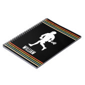 ヴィンテージラクロス パーソナライズされた ノートブック (左側)