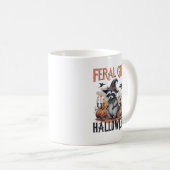 ヴィンテージラクーンハロウィーン コーヒーマグカップ (正面右)