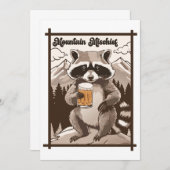 ヴィンテージラクーンマウンテンいたずら野外ビベス 招待状 (正面/裏面)