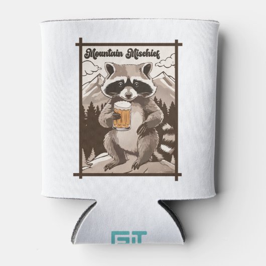 ヴィンテージラクーンマウンテンいたずら野外ビベス 缶クーラー (正面)