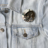 ヴィンテージラクーン、野生動物の森の生物 缶バッジ (インサイチュ)