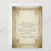 ヴィンテージラグジュアリーきらめくドレスティアラ・キンセアニラ 招待状 (裏面)