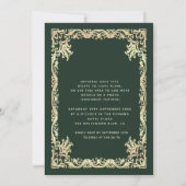 ヴィンテージラグジュアリーきらめくドレスティアラ・キンセアニラ 招待状 (裏面)