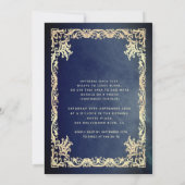 ヴィンテージラグジュアリーきらめくドレスティアラ・キンセアニラ 招待状 (裏面)