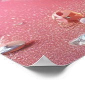 ヴィンテージラグジュアリーグラマー夏ロマンチックなデザート ポスター (角)