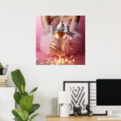 ヴィンテージラグジュアリーグラマー夏ロマンチックなデザート ポスター (ホームオフィス)