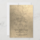 ヴィンテージラグジュアリードレス金ゴールドティアラ・キンセアニラ 招待状 (裏面)