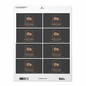 ヴィンテージラグジュアリーロゾゴールド·ドーナツとスイーツ ラベル (フルシート)