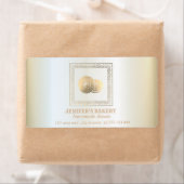 ヴィンテージラグジュアリー金ゴールドの手作りドーナツとスイーツ ラベル (インサイチュ)