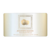 ヴィンテージラグジュアリー金ゴールドの手作りドーナツとスイーツ ラベル (正面)