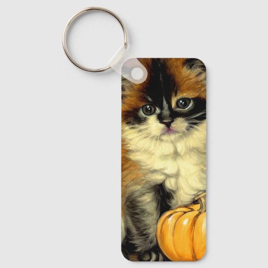 ヴィンテージラグドールハロウィン猫 キーホルダー (正面)