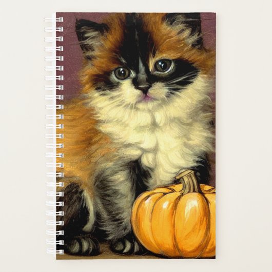 ヴィンテージラグドールハロウィン猫 プランナー手帳 (正面)