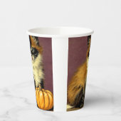 ヴィンテージラグドールハロウィーンキャット 紙コップ (左)