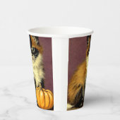 ヴィンテージラグドールハロウィーンキャット 紙コップ (右)