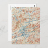 ヴィンテージラケットレイクニューヨーク地形図 ポストカード (正面/裏面)