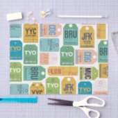 ヴィンテージラゲッジタグティッシュペーパー 薄葉紙 (クラフト)