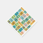 ヴィンテージラゲッジタグ紙ナプキン スタンダードカクテルナプキン (角)