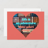 ヴィンテージラゲッジライフは冒険やる気を起こさせる ポストカード (正面/裏面)