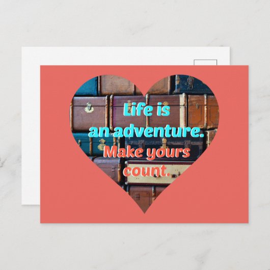 ヴィンテージラゲッジライフは冒険やる気を起こさせる ポストカード (正面/裏面)