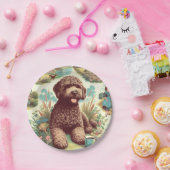 ヴィンテージラゴットロマグノロイラストレーション ペーパープレート (パーティー)