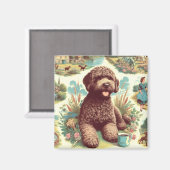 ヴィンテージラゴットロマグノロイラストレーション マグネット (正面/裏面)