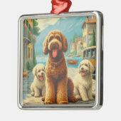 ヴィンテージラゴットロマグノロイラストレーション メタルオーナメント (左)