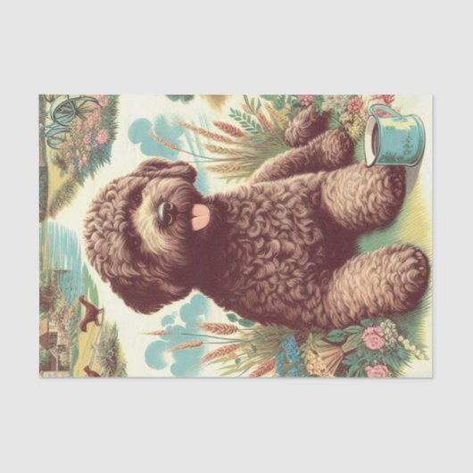 ヴィンテージラゴットロマグノロイラストレーション 薄葉紙 (正面)