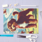 ヴィンテージラゴットロマグノロ絵画ドッグズ 薄葉紙 (クラフト)