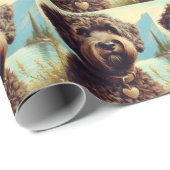 ヴィンテージラゴットロマグノロ絵画ーズ ラッピングペーパー (ロールコーナー)