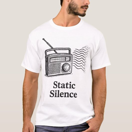 ヴィンテージラジオのタイトル : 静寂なる雑音 Tシャツ (正面)