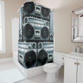 ヴィンテージラジオボックス シャワーカーテン (インサイチュ)