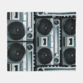 ヴィンテージラジオボックス フリースブランケット (正面(横))