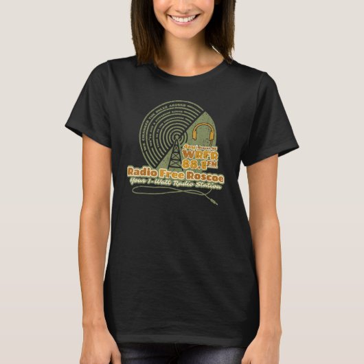 ヴィンテージラジオ無料ロスコー Tシャツ (正面)