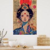 ヴィンテージラジオ記録技術ポスター ポスター (キッチン)