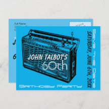 ヴィンテージラジオ60th誕生日パーティー日付を保存