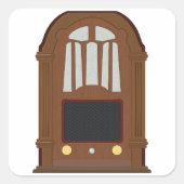 ヴィンテージラジオ スクエアシール (正面)