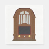 ヴィンテージラジオ スタンダードランチョンナプキン (正面)