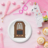 ヴィンテージラジオ ペーパープレート (パーティー)