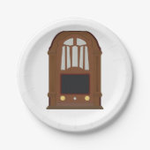 ヴィンテージラジオ ペーパープレート (正面)